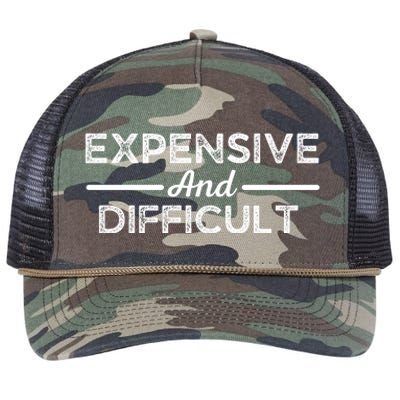 Expensive And Difficult Funny Mom Life Retro Rope Trucker Hat Cap