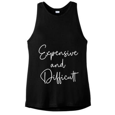 Expensive And Difficult Funny Bougie Bougee Gift Ladies PosiCharge Tri-Blend Wicking Tank
