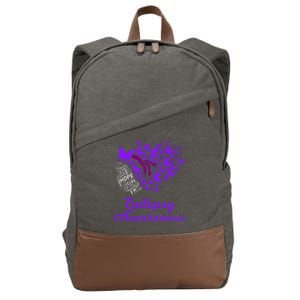 Epilepsy Awareness Day Epilepsy Butterfly Cotton Canvas Backpack