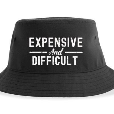 Expensive And Difficult Funny Mom Life Sustainable Bucket Hat