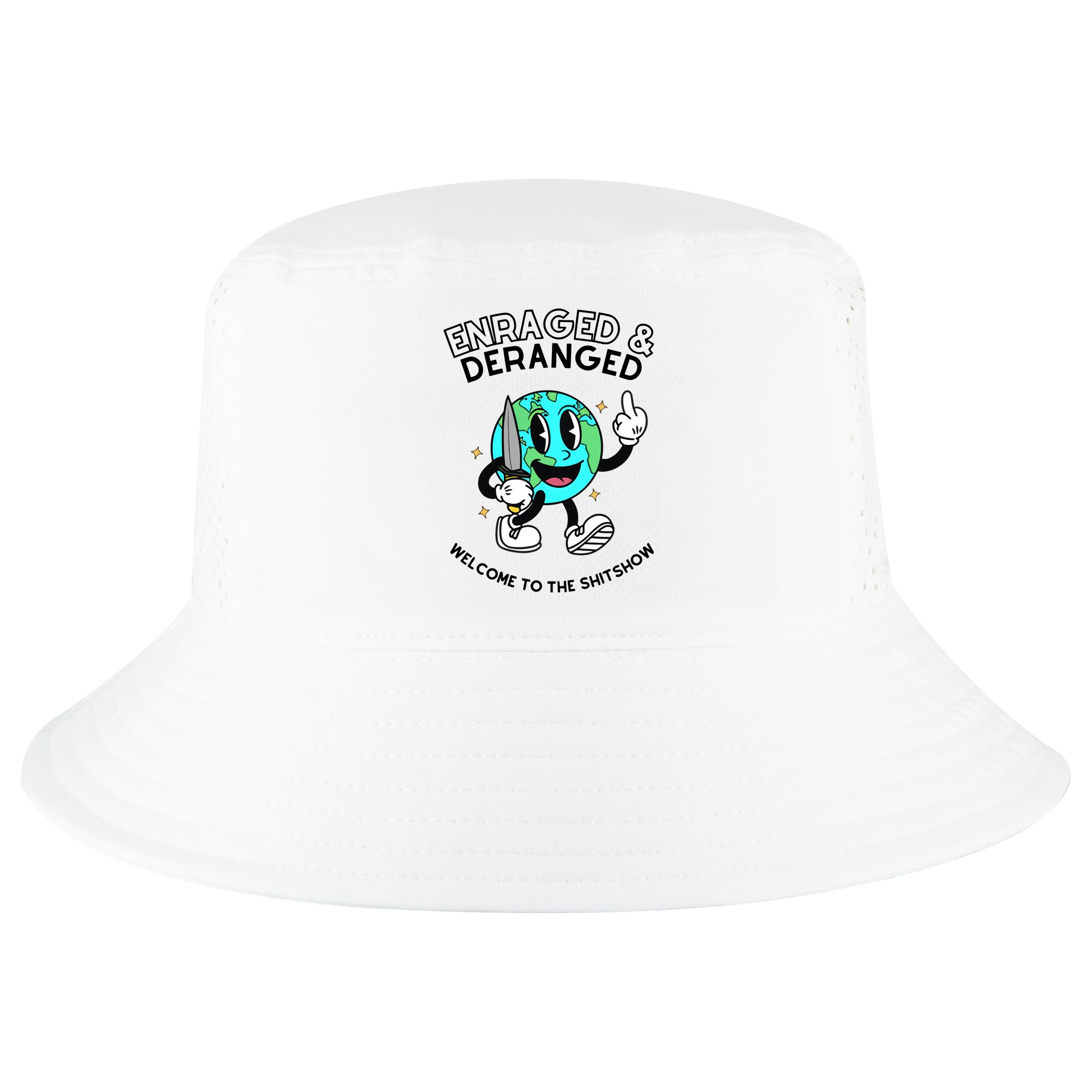 Enraged And Deranged Welcome To The Shit Show Cool Comfort Performance Bucket Hat