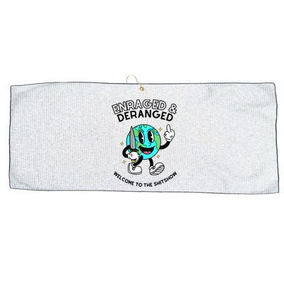 Enraged And Deranged Welcome To The Shit Show Large Microfiber Waffle Golf Towel