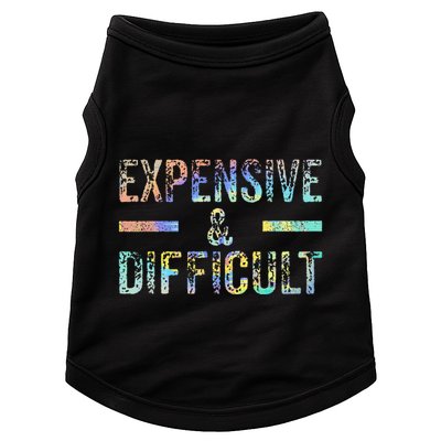 Expensive and Difficult Funny Bougie Bougee Vintage TieDye Doggie Tank
