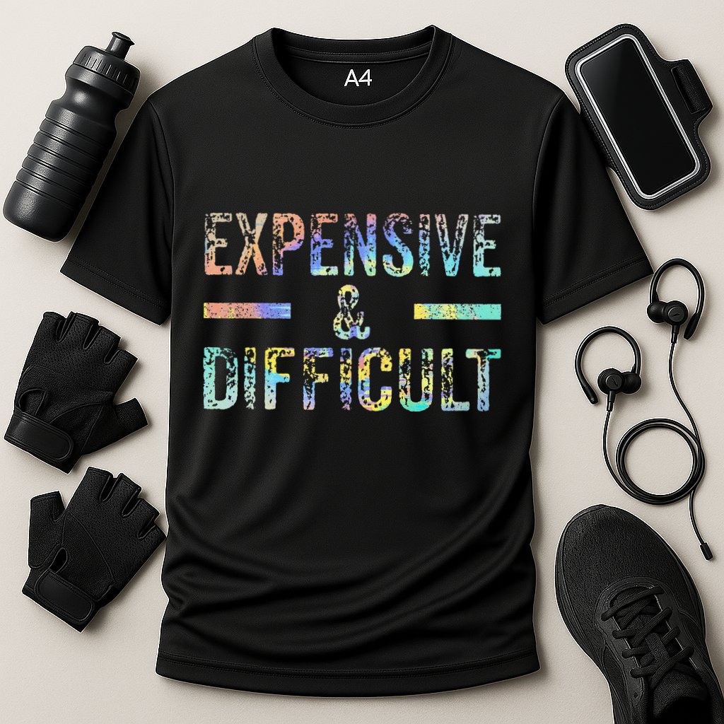 Expensive and Difficult Funny Bougie Bougee Vintage TieDye Performance Shirt