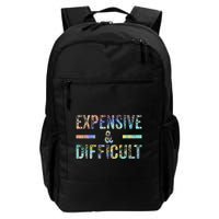 Expensive and Difficult Funny Bougie Bougee Vintage TieDye Backpack