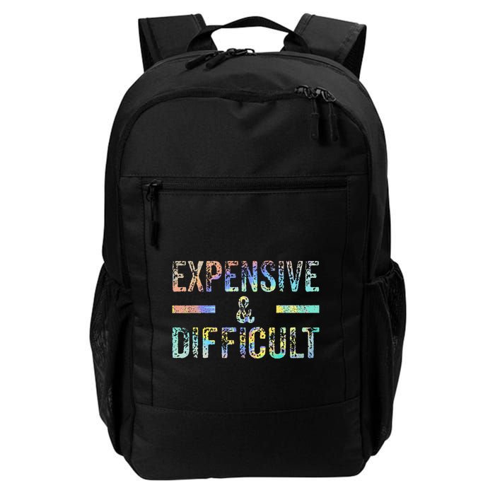 Expensive and Difficult Funny Bougie Bougee Vintage TieDye Backpack