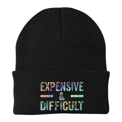 Expensive and Difficult Funny Bougie Bougee Vintage TieDye Beanie