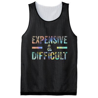 Expensive and Difficult Funny Bougie Bougee Vintage TieDye Mesh Reversible Basketball Jersey Tank