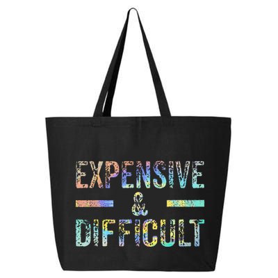 Expensive and Difficult Funny Bougie Bougee Vintage TieDye 25L Jumbo Tote