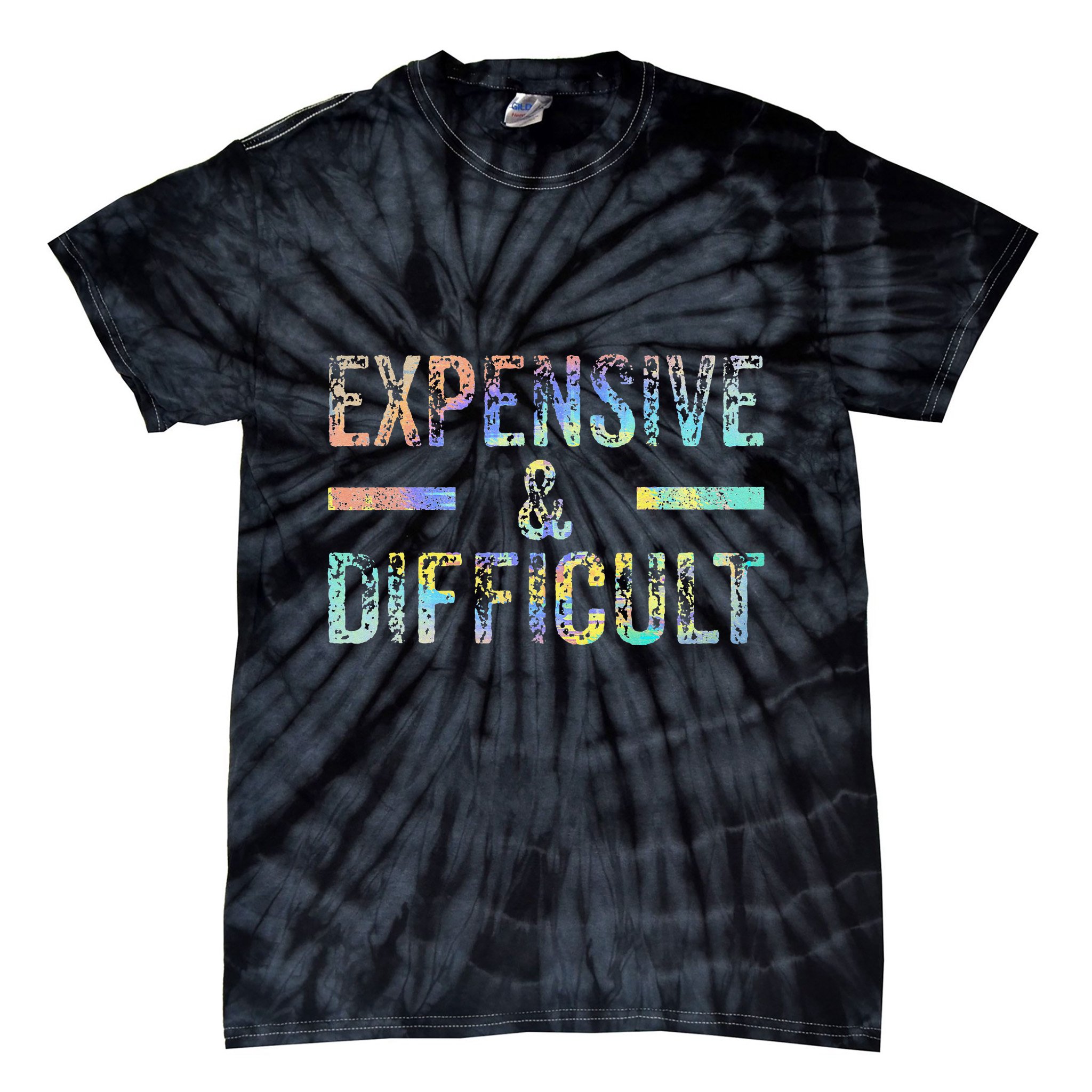 Expensive and Difficult Funny Bougie Bougee Vintage TieDye Tie-Dye T-Shirt
