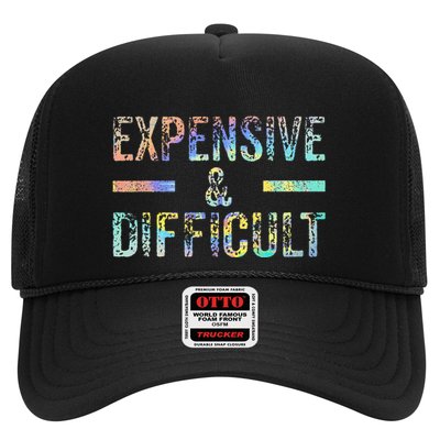 Expensive and Difficult Funny Bougie Bougee Vintage TieDye Hat