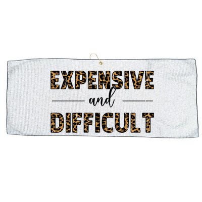 Expensive And Difficult Funny Sarcasm Humor Large Microfiber Waffle Golf Towel