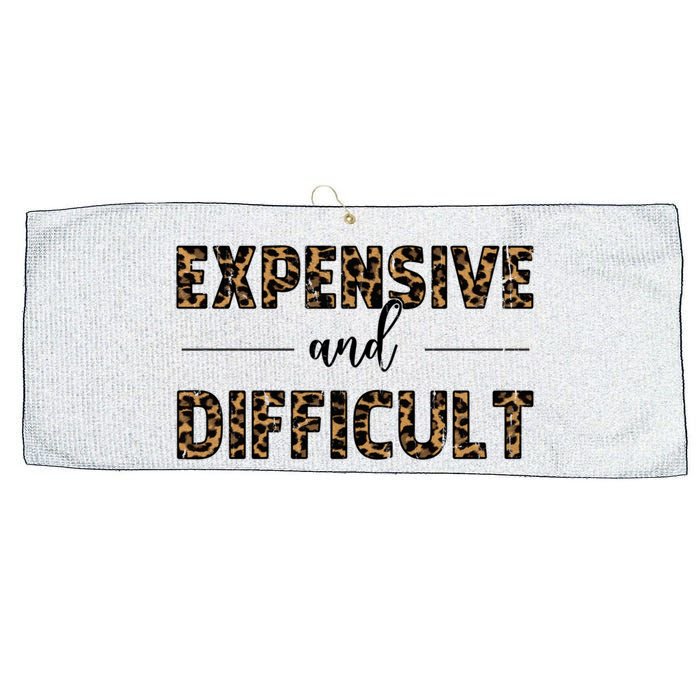 Expensive And Difficult Funny Sarcasm Humor Large Microfiber Waffle Golf Towel