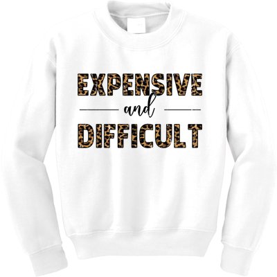 Expensive And Difficult Funny Sarcasm Humor Kids Sweatshirt