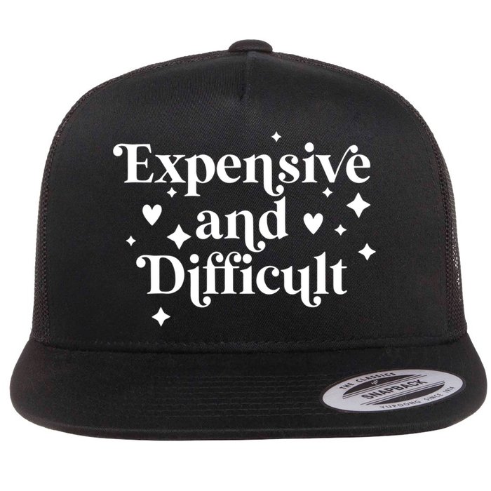 Expensive And Difficult Funny Sarcasm Humor Flat Bill Trucker Hat