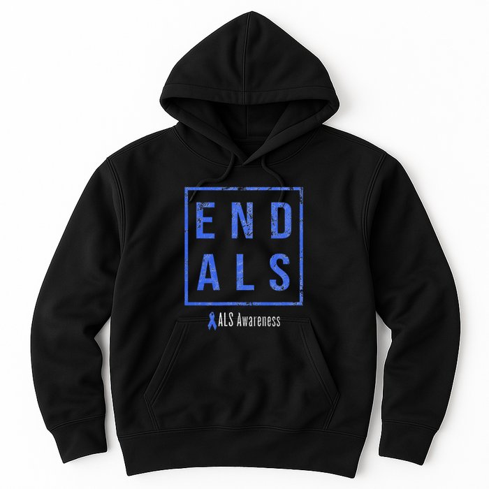 End Als Distressed Als Awareness Hoodie