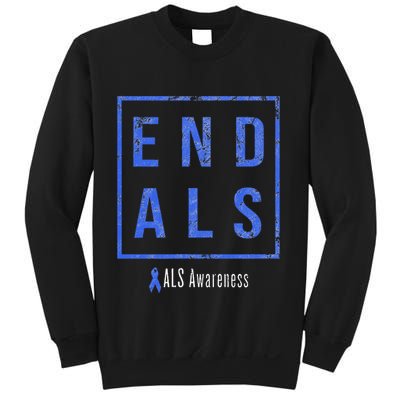 End Als Distressed Als Awareness Sweatshirt