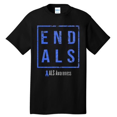 End Als Distressed Als Awareness Tall T-Shirt