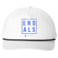 End Als Distressed Als Awareness Snapback Five-Panel Rope Hat