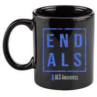 End Als Distressed Als Awareness 11oz C Handle Ceramic Mug