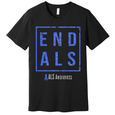 End Als Distressed Als Awareness Premium T-Shirt