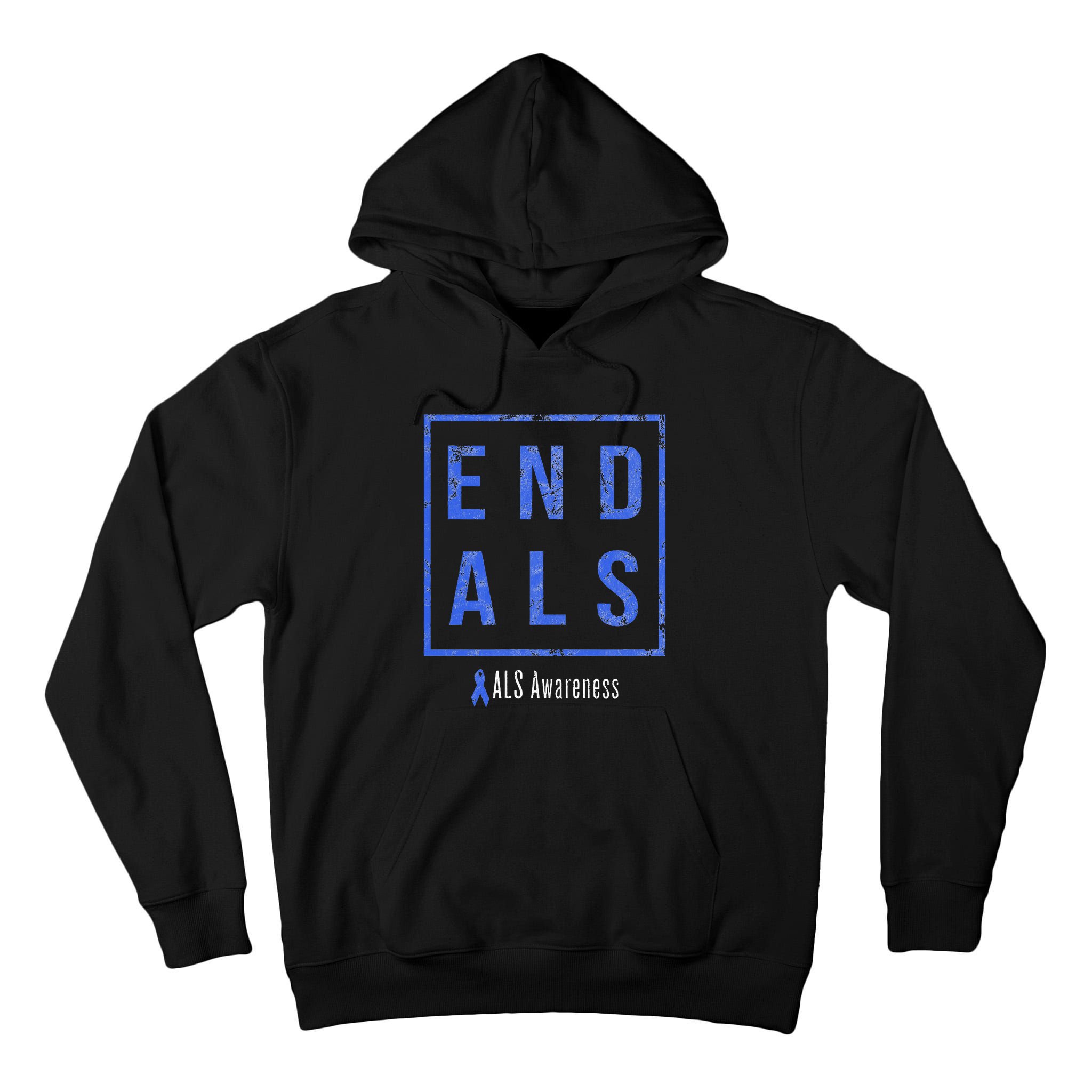 End Als Distressed Als Awareness Tall Hoodie
