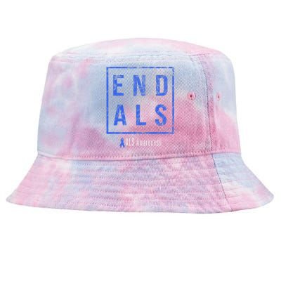 End Als Distressed Als Awareness Tie-Dyed Bucket Hat