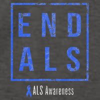End Als Distressed Als Awareness Vector Backpack