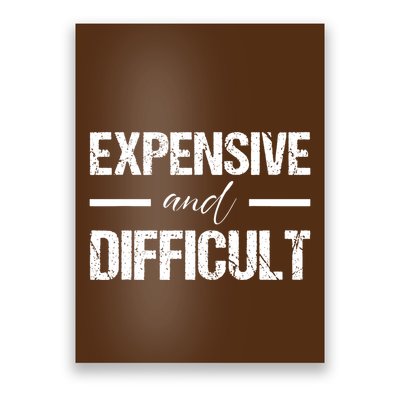 Expensive And Difficult Poster