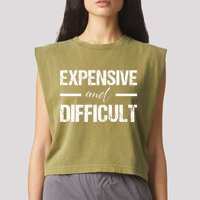 Expensive And Difficult Garment-Dyed Women's Muscle Tee