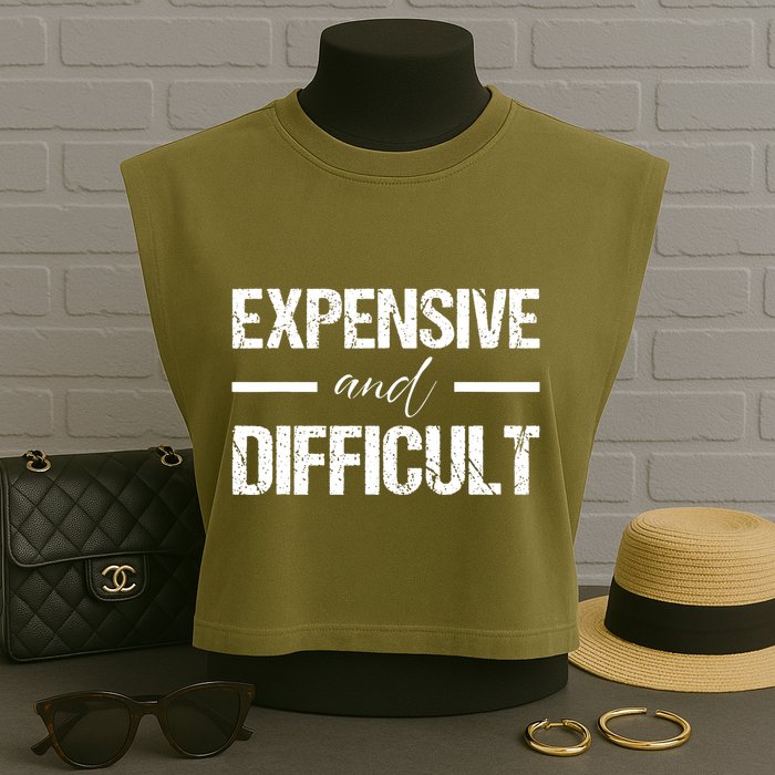 Expensive And Difficult Garment-Dyed Women's Muscle Tee