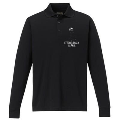 Effortlessly Alpha Dominant Funny And Cool Design Performance Long Sleeve Polo