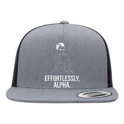 Effortlessly Alpha Dominant Funny And Cool Design Flat Bill Trucker Hat