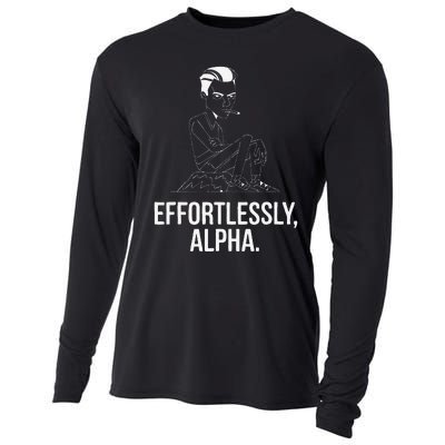 Effortlessly Alpha Dominant Funny And Cool Design Cooling Performance Long Sleeve Crew