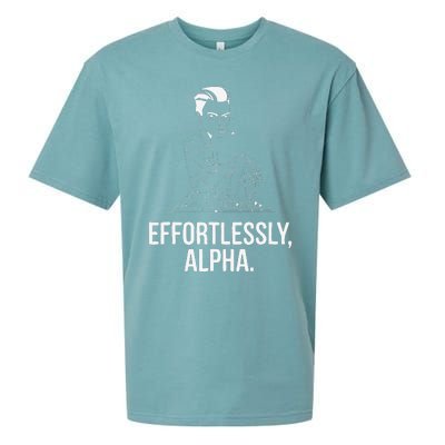 Effortlessly Alpha Dominant Funny And Cool Design Sueded Cloud Jersey T-Shirt