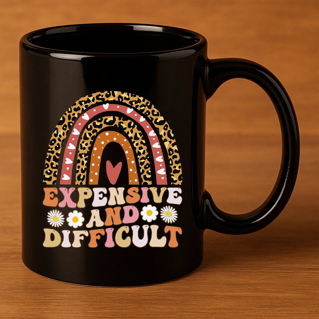 Expensive And Difficult Funny Mom Life For Bougie 11oz C Handle Ceramic Mug