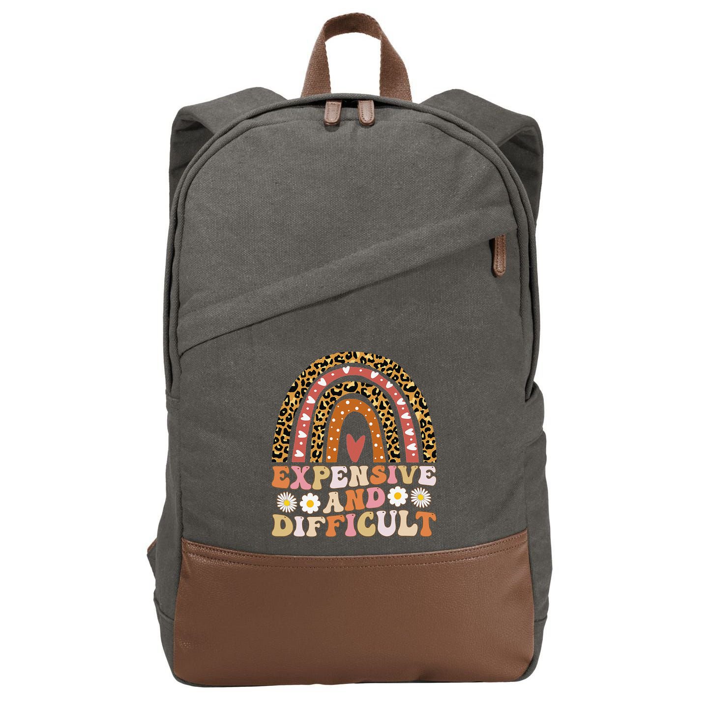 Expensive And Difficult Funny Mom Life For Bougie Cotton Canvas Backpack
