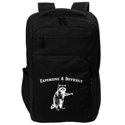 Expensive And Difficult Retro Funny Raccoon Impact Tech Backpack