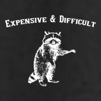 Expensive And Difficult Retro Funny Raccoon 25L Jumbo Tote