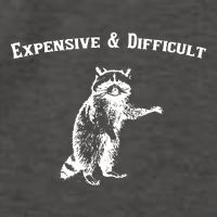 Expensive And Difficult Retro Funny Raccoon Vector Backpack