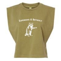 Expensive And Difficult Retro Funny Raccoon Garment-Dyed Women's Muscle Tee