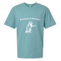 Expensive And Difficult Retro Funny Raccoon Sueded Cloud Jersey T-Shirt