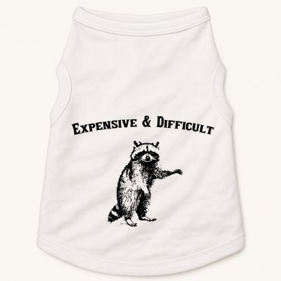 Expensive And Difficult Retro Funny Raccoon Doggie Tank