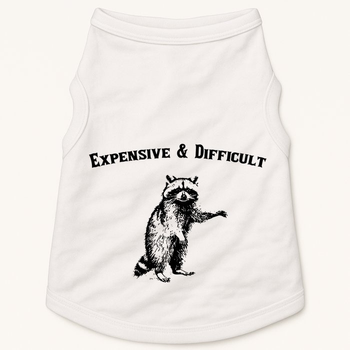 Expensive And Difficult Retro Funny Raccoon Doggie Tank