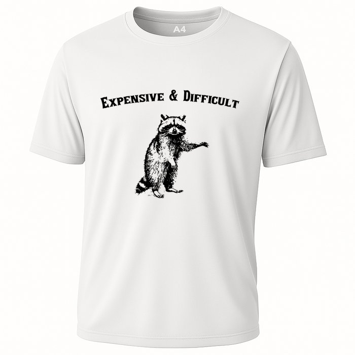 Expensive And Difficult Retro Funny Raccoon Performance Shirt