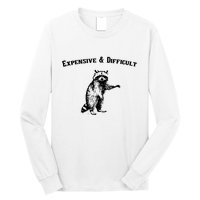 Expensive And Difficult Retro Funny Raccoon Long Sleeve Shirt