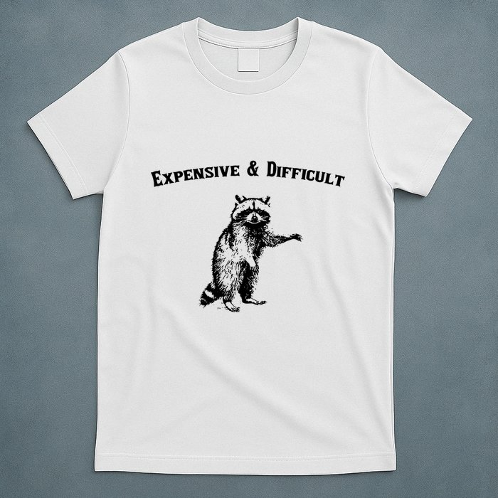 Expensive And Difficult Retro Funny Raccoon T-Shirt