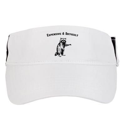 Expensive And Difficult Retro Funny Raccoon Adult Drive Performance Visor