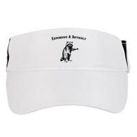 Expensive And Difficult Retro Funny Raccoon Adult Drive Performance Visor
