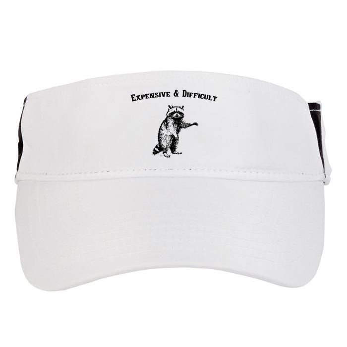 Expensive And Difficult Retro Funny Raccoon Adult Drive Performance Visor